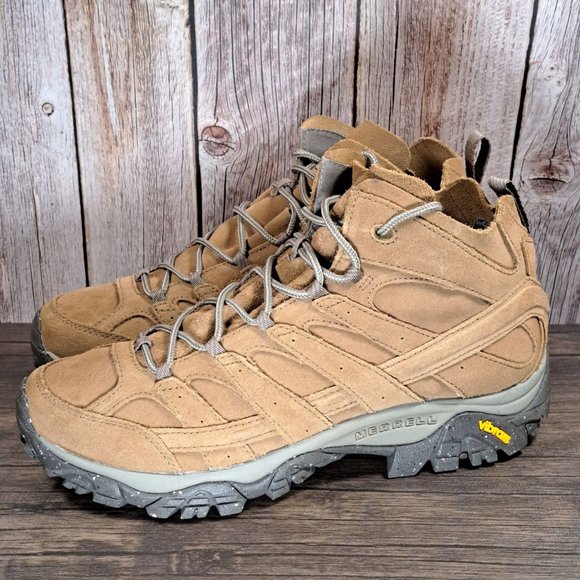 Merrell Other - Merrell Moab 2 Decon Slam Luna Mid Camel Suede Hiking Boots Men's Size 12 Vibram